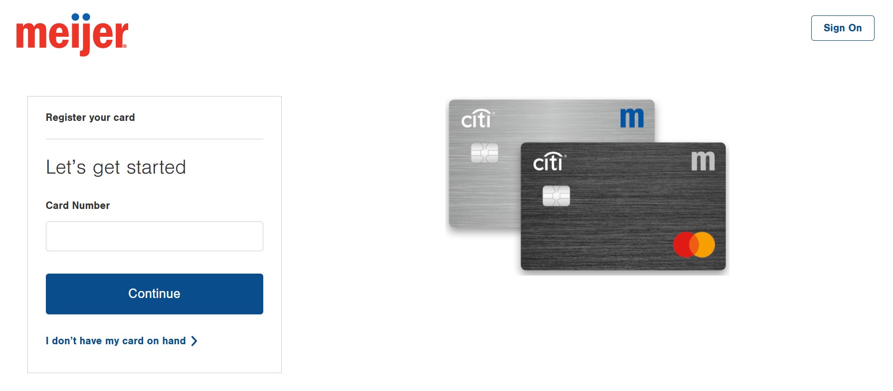 Meijer credit card enroll